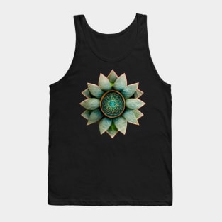 Succulent ornate flower mandala Tank Top